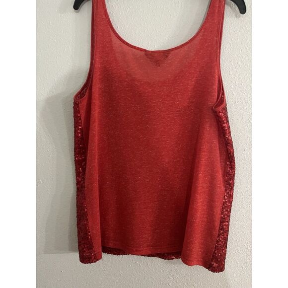 Jacks Women's Red Sequin Tank Top Size Small - Picture 3 of 5